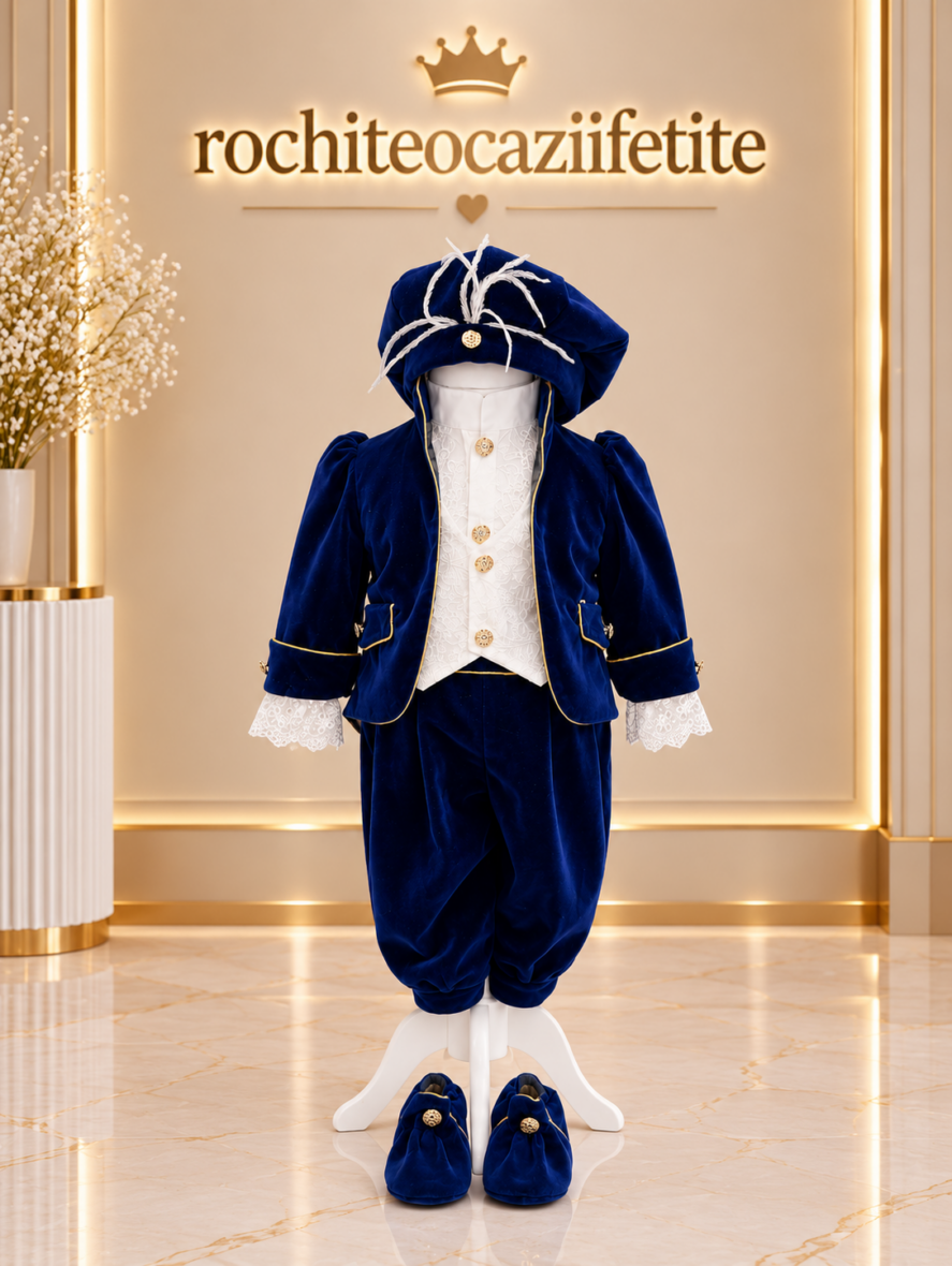 Costum Botez  Baieti Print Albastru