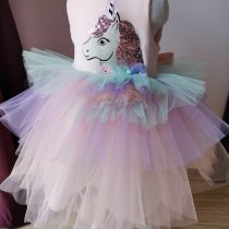 rochie unicorn cu sclipici