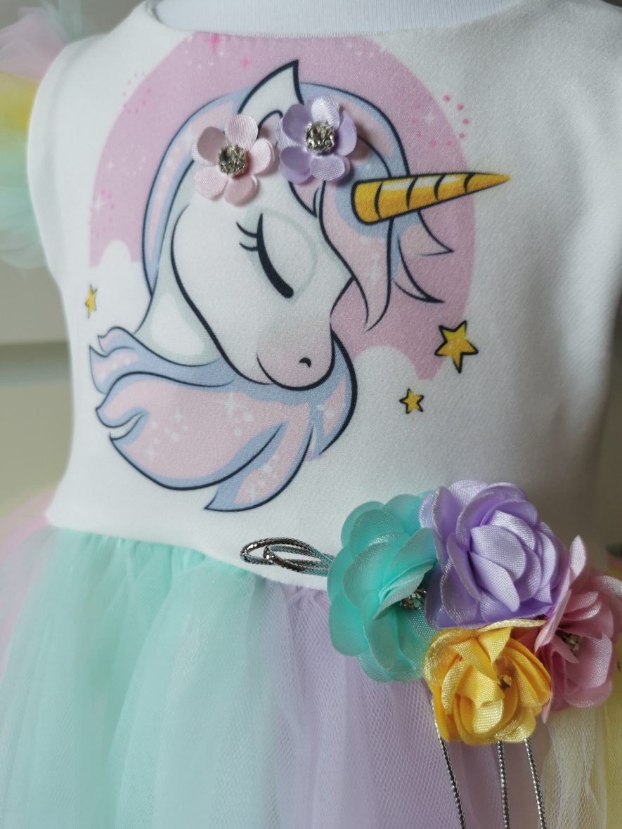 rochie unicorn pastel 3