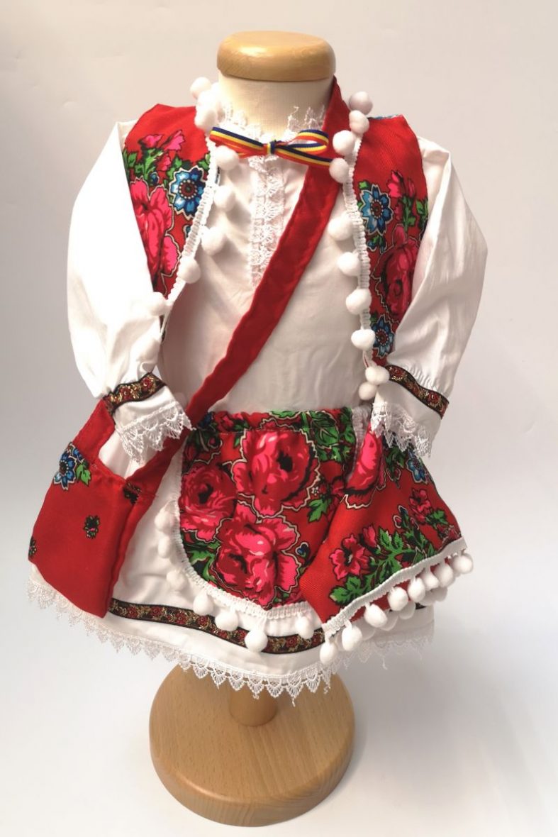 Costum Traditional Port Popular Fete Rosu