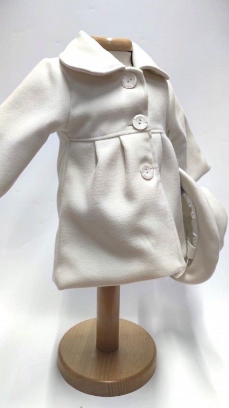 Palton alb bebe fetita 2