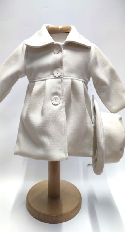 Palton alb bebe fetita 3