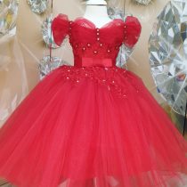 Rochie lunga printesa rosie fete