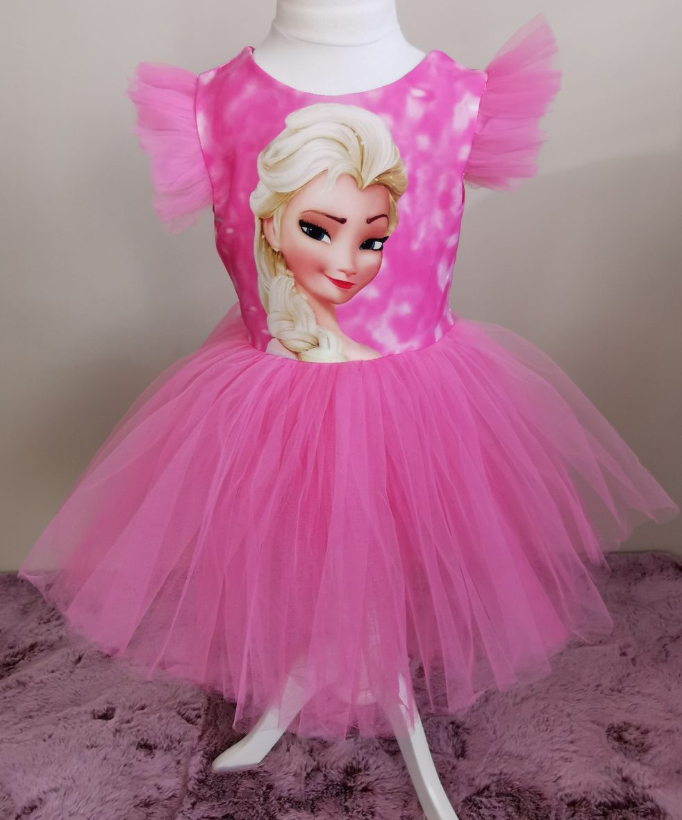Rochie Elsa roz fete