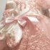 Rochie botez broderie roz fete