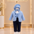 costum botez bleu albastru.