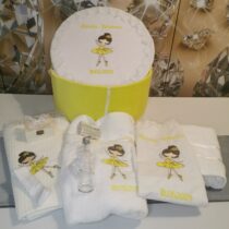 Trusou Botez Fete cu Balerina Galben