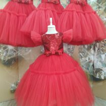 rochie rosie sclipici