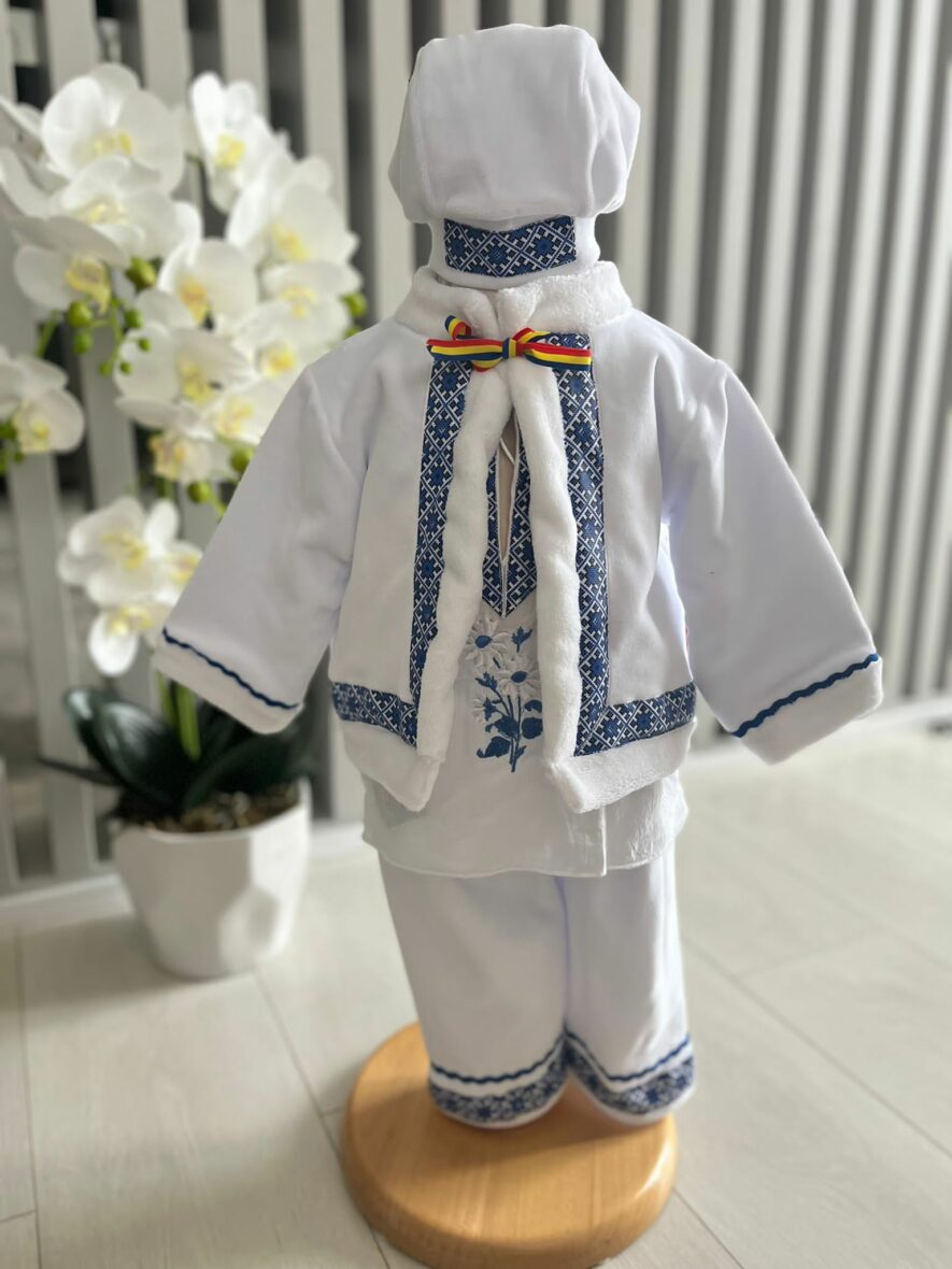 Costum Traditional Botez Baiat Albastru
