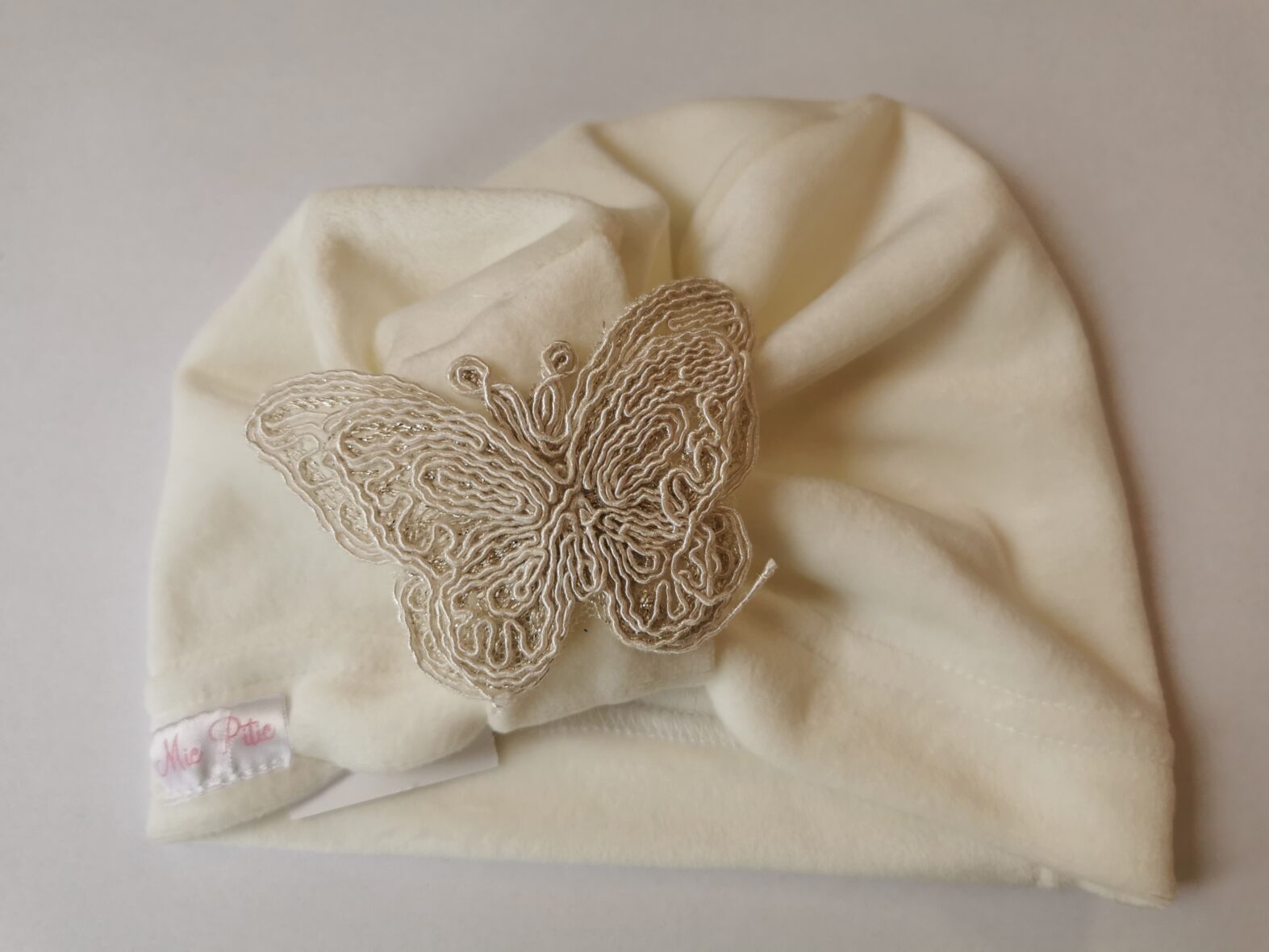 Turban Elegant Fete Catifea cu Fluture