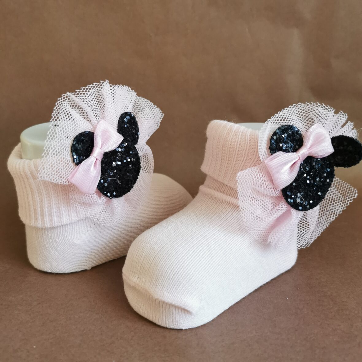 Ciorapi bebe roz Minnie5