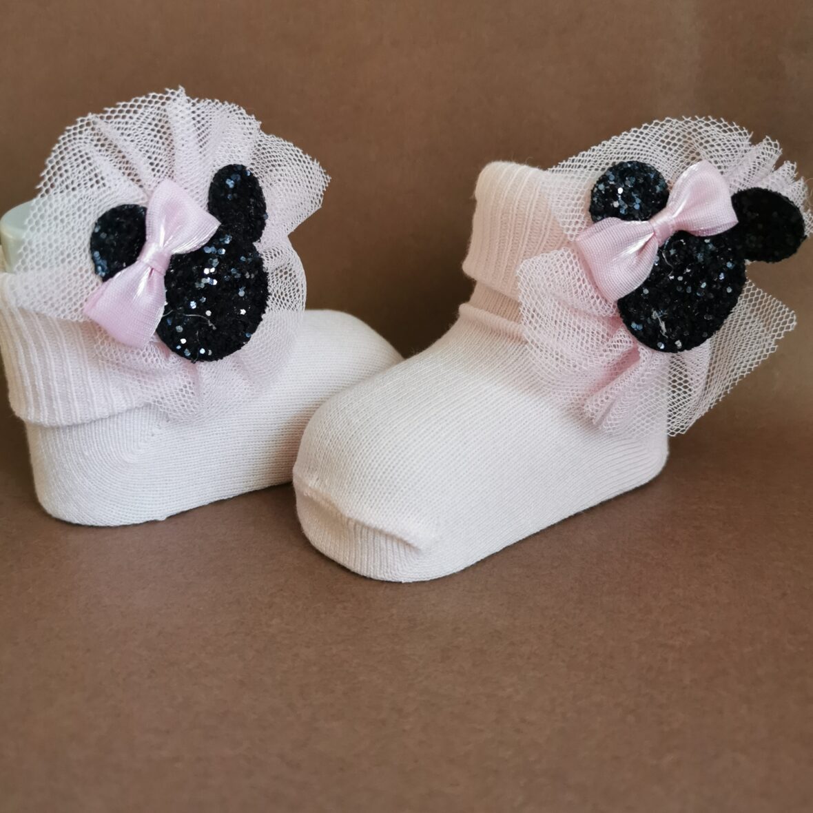 Ciorapi bebe roz Minnie7