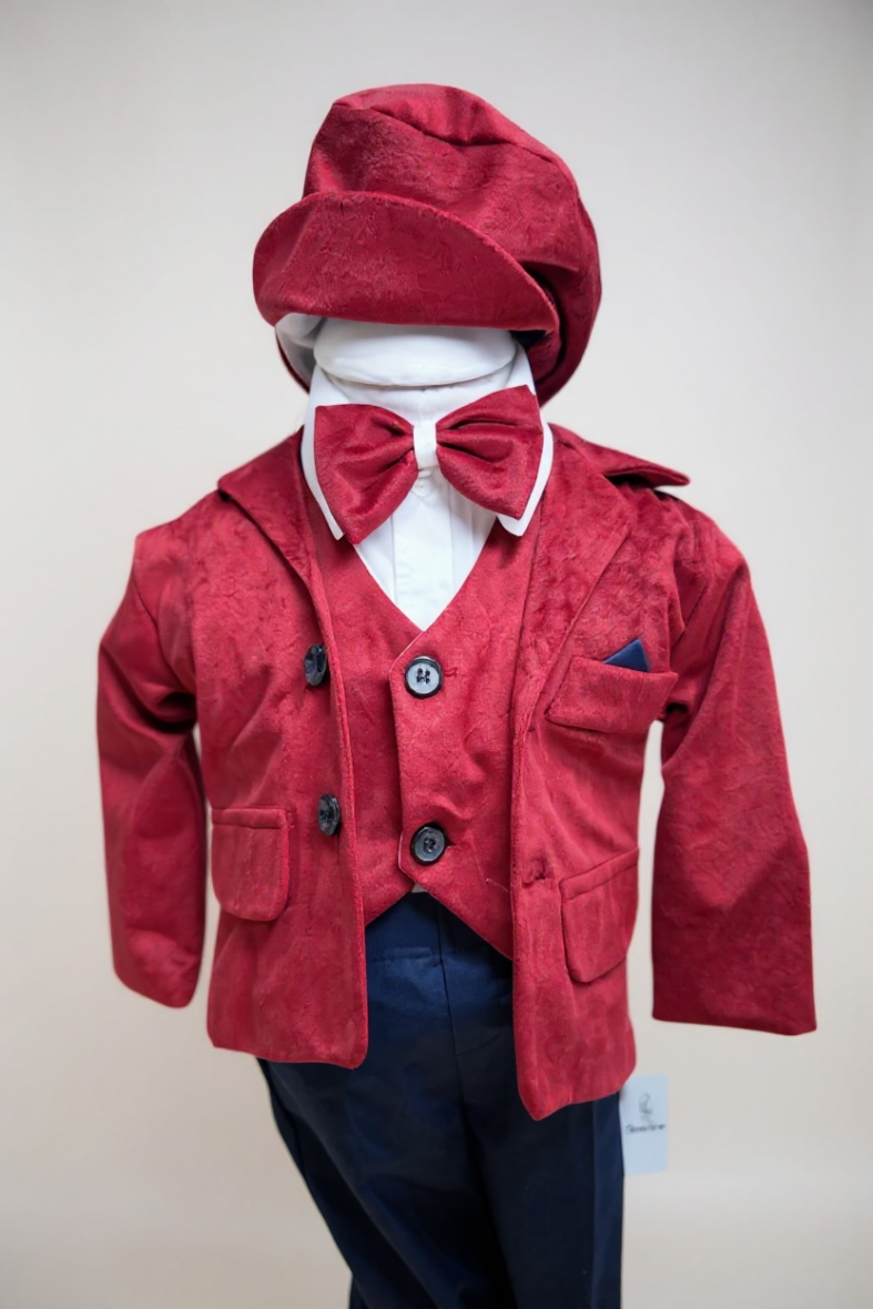 costum botez baieti rosu2