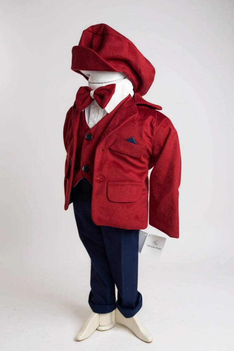 costum botez baieti rosu4