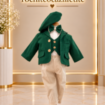 costum botez verde