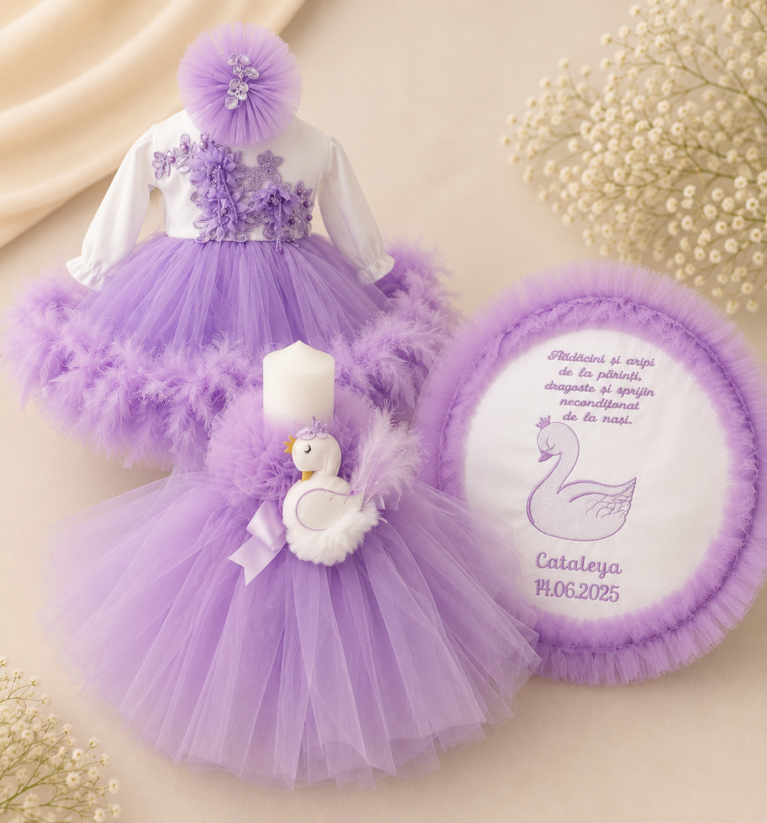 Trusou Botez Complet Fete Lebada Lila