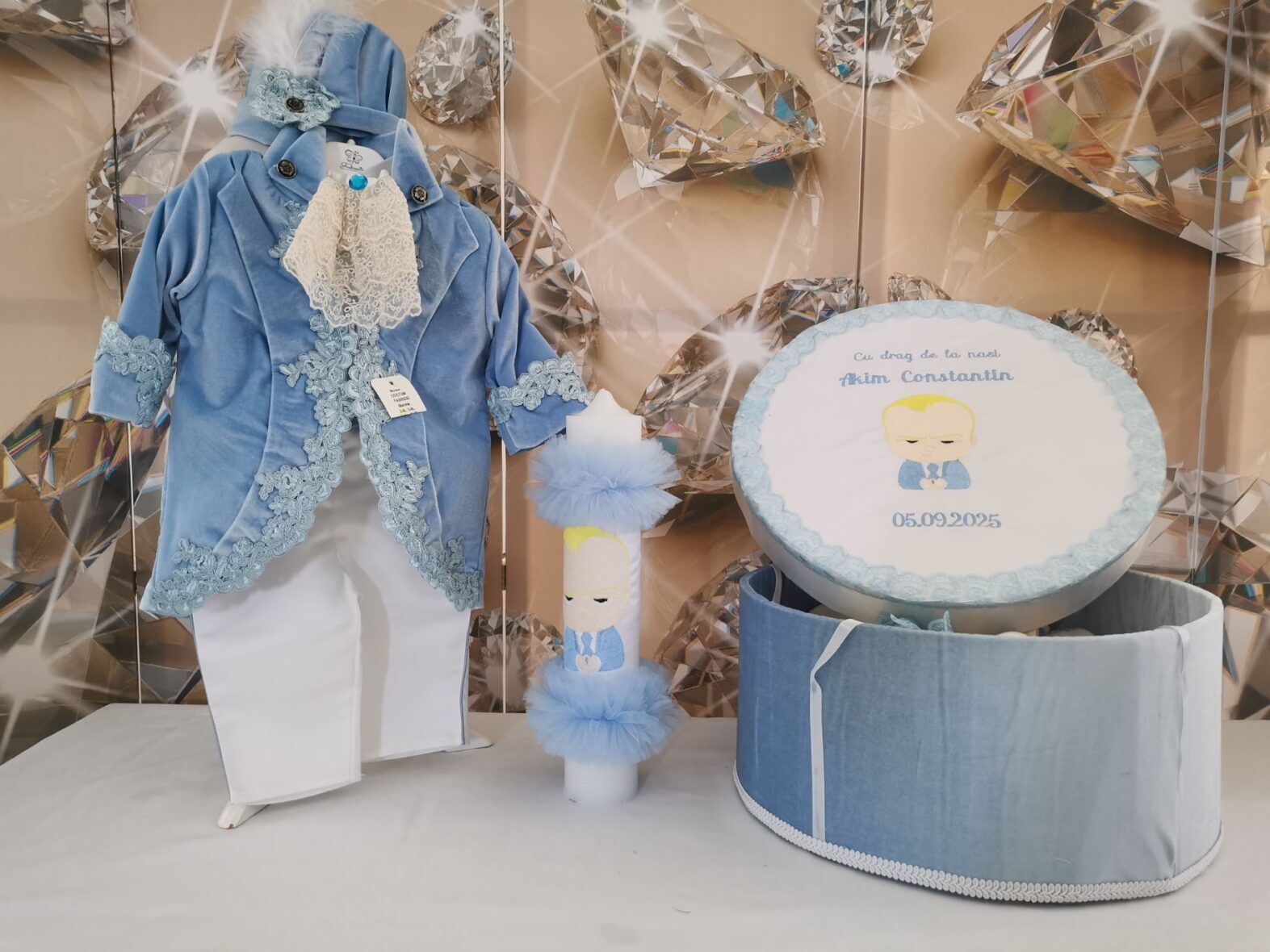 Trusou Botez Baieti Complet Baby Boss Bleu