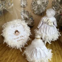 Trusou Botez Fete Personalizat Ingeras Deluxe Complet Alb