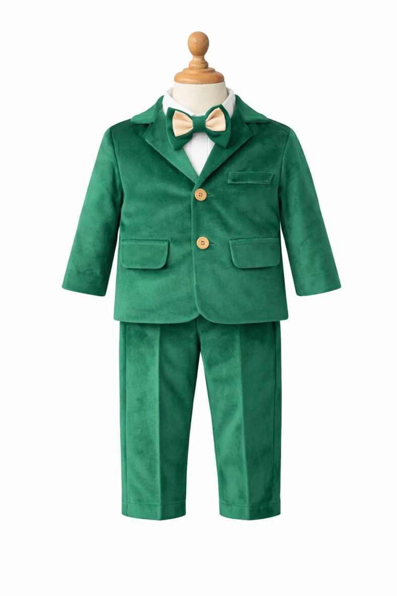 costum botez baiei verde