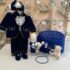 Set Complet Trusou Botez Ursulet cu Baloane Albastru