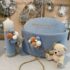 Set Complet Trusou Botez Ursulet cu Baloane Bleu