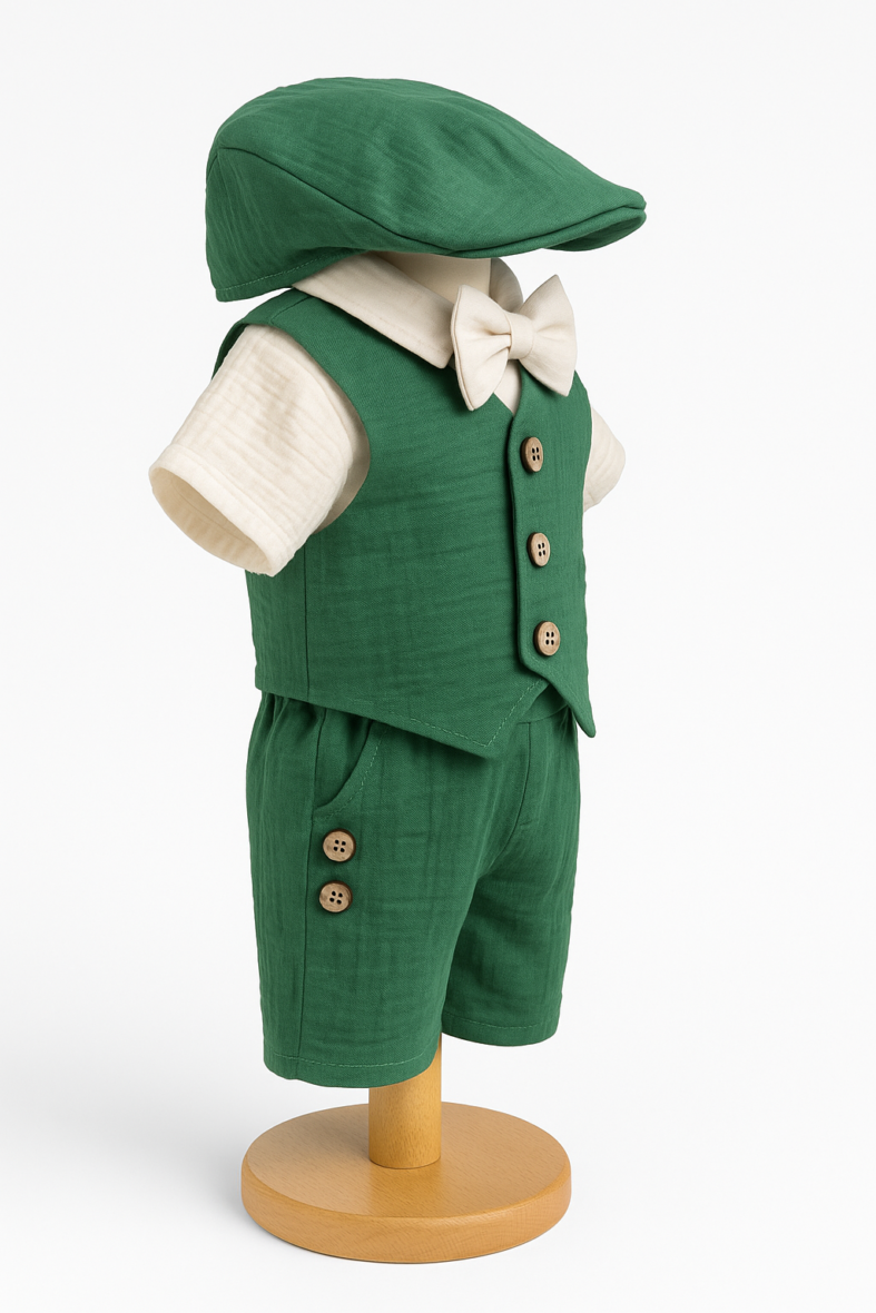Costum baieti botez verde3