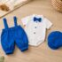 Costum botez baiat vara albastru