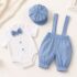 Costum botez baiat vara bleu