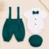 Costum botez baiat vara verde