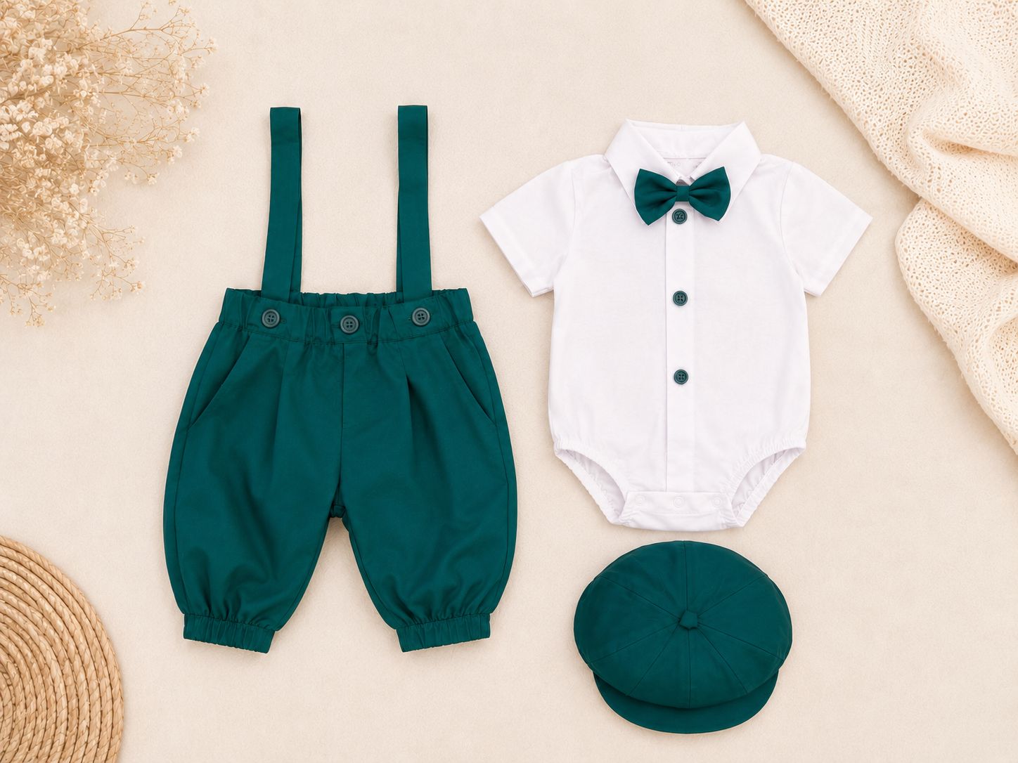 Costum botez baiat vara verde2