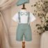 Costum Elegant de Vară pentru Băieți 5 Piese Verde Mentă