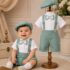 Costum Elegant de Vară pentru Băieți 5 Piese Verde Mentă