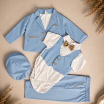 Costumas botez baiat bleu
