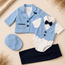 Costumas botez baiat bleu
