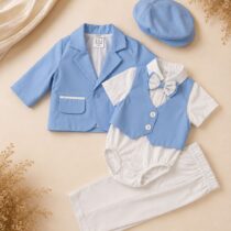 Costumas botez baiat bleu