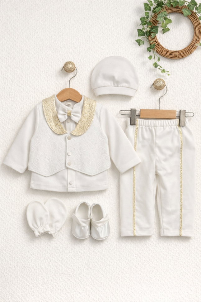 Set Costumas Baieti Nou Nascut 0-3 Luni