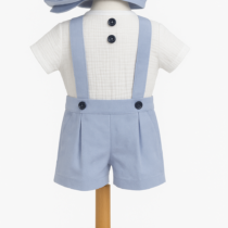 costum baieti scurt bleu