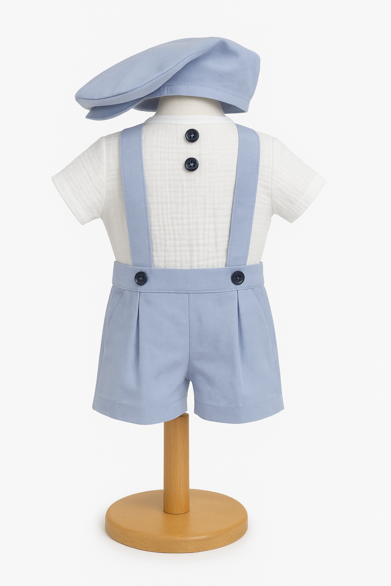 Costum Botez Băieți Bleu Vara