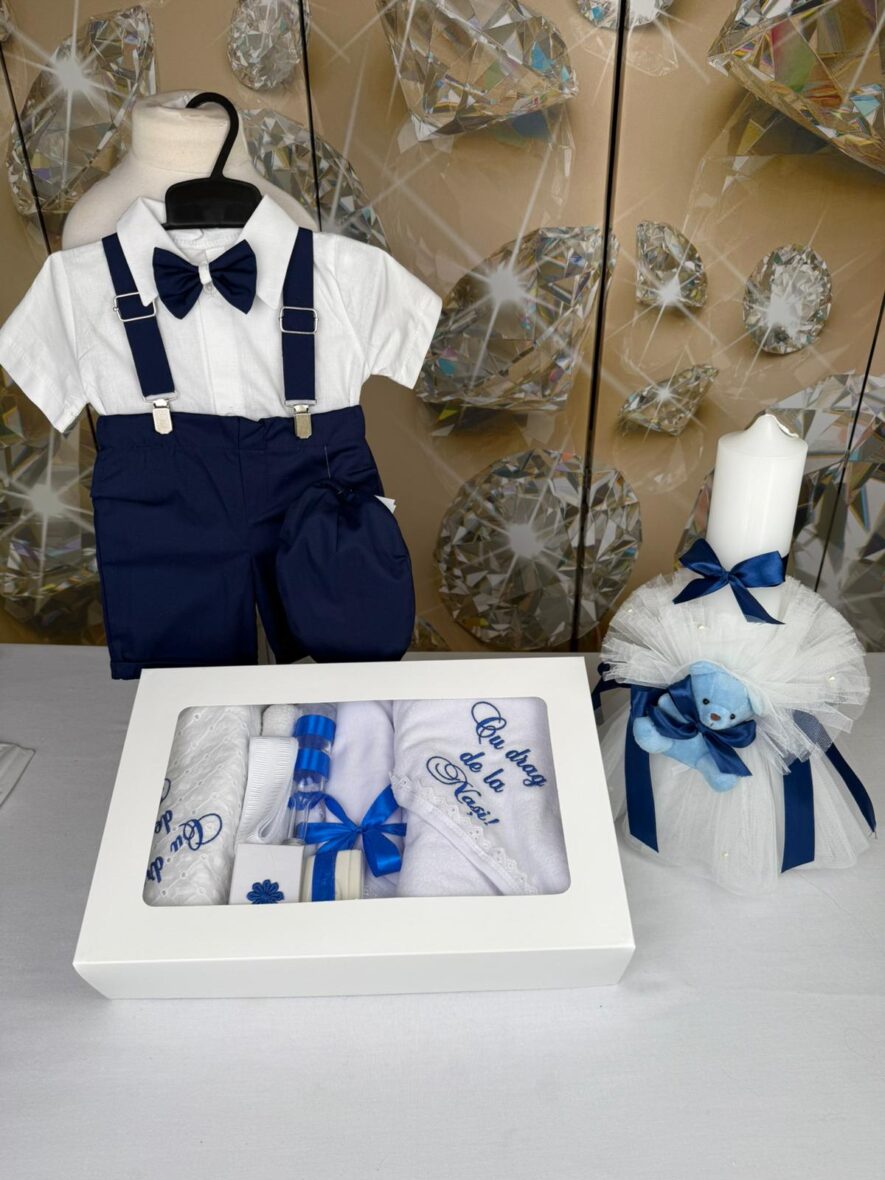 Trusou Botez Baieti Complet Vara Albastru
