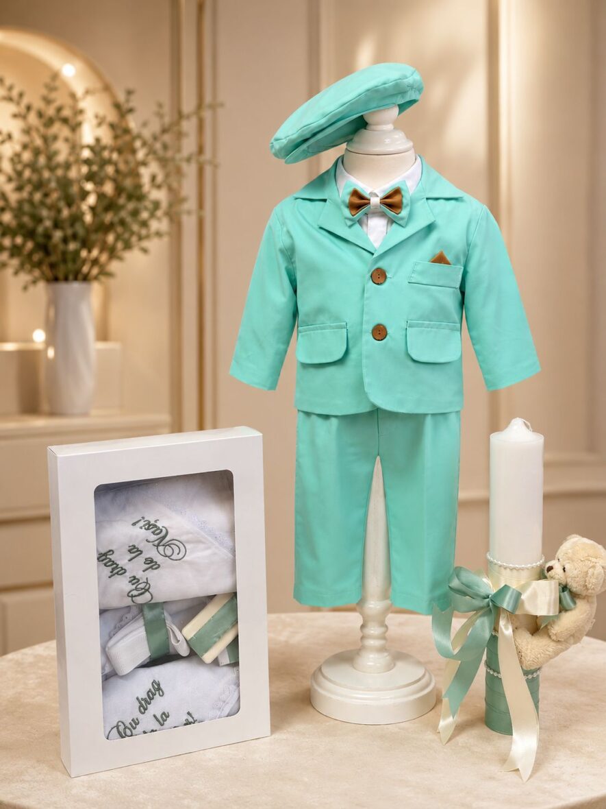 Trusou Botez Complet Personalizat Baieti Turcoaz