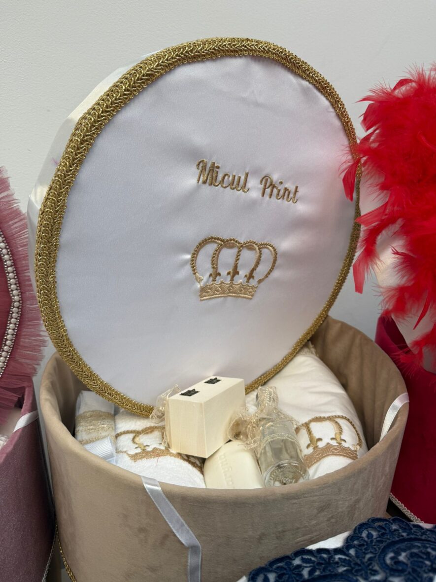 Trusou Botez Baieti Personalizat Micul Print Auriu