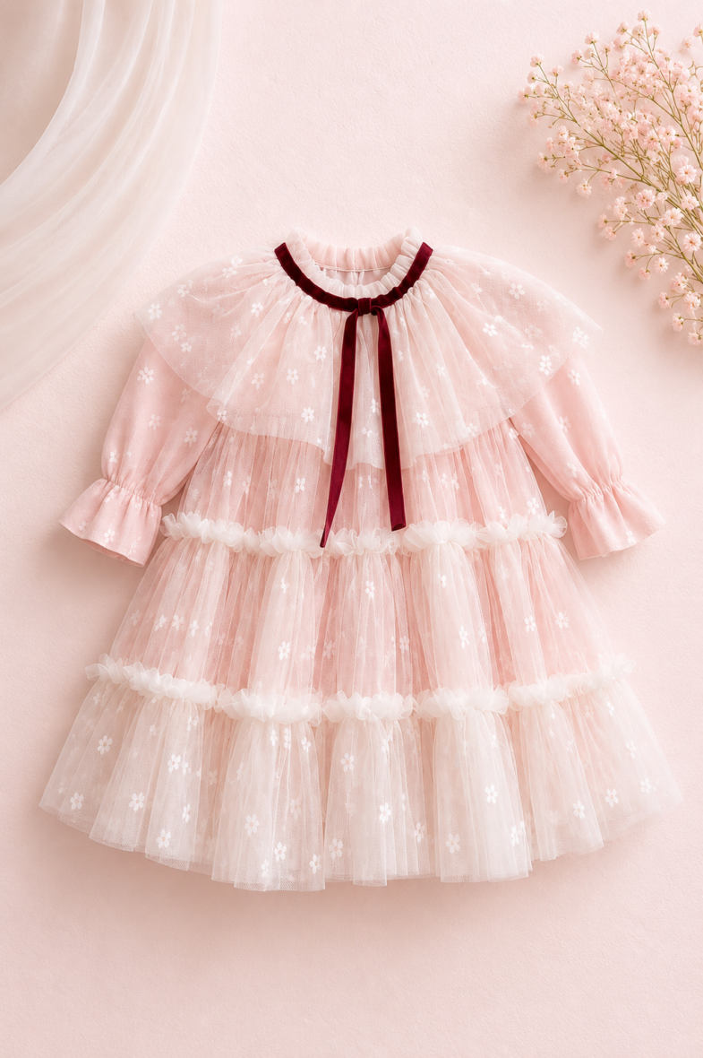 Rochie Eleganta Roz Botez sau Ocazii pentru Fete Roz
