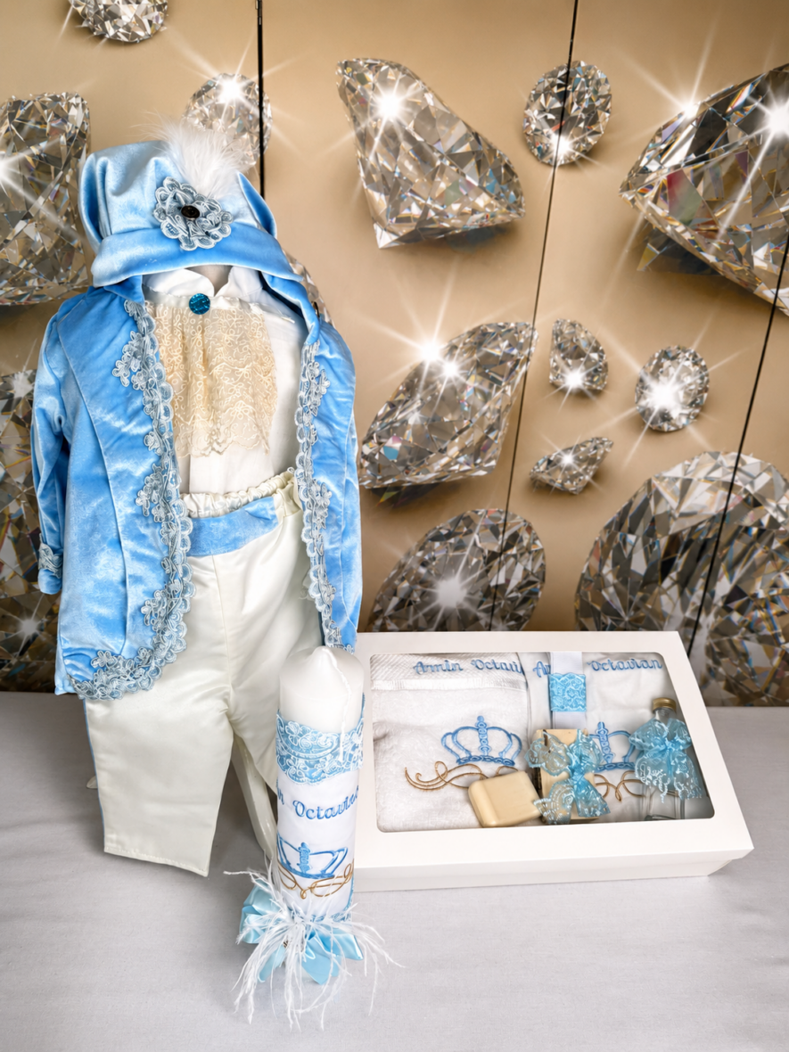 Trusou Botez Baieti Complet Personalizat Print Bleu cover