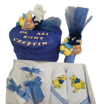 Trusou Botez Complet Băiețel Winnie the Pooh Albastru