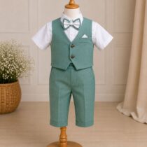 costum baiat verde menta