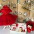 trusou botez fete Minnie rosu
