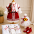 Trusou botez fete traditional rosu