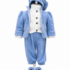 costum botez print bleu