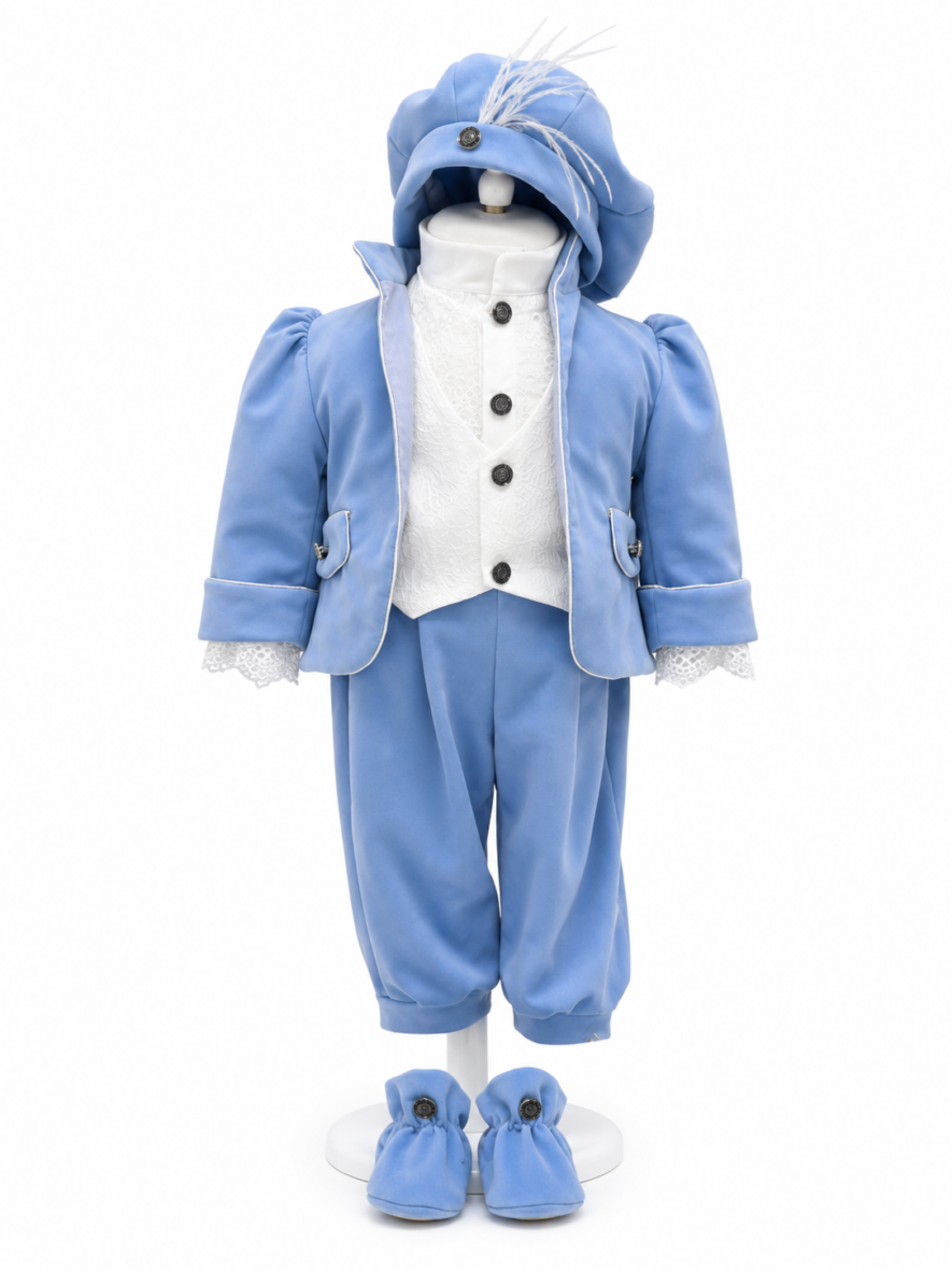costum botez prin bleu