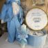 trusou botez baieti print bleu